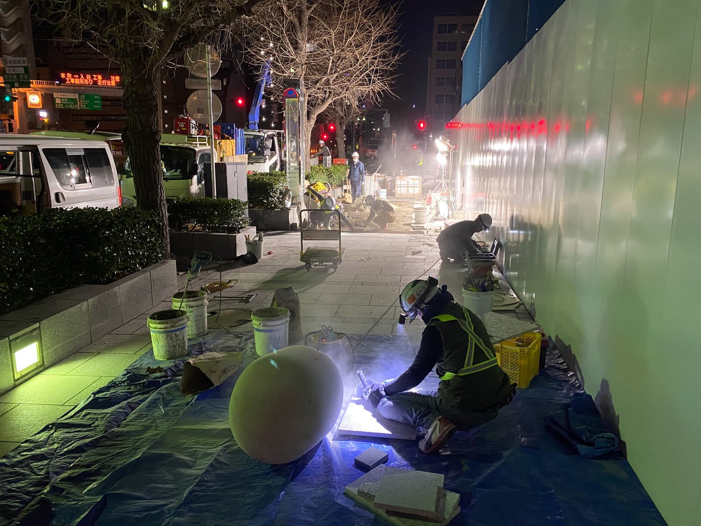 八重洲通り歩道復旧_湘南ロックガーデン
