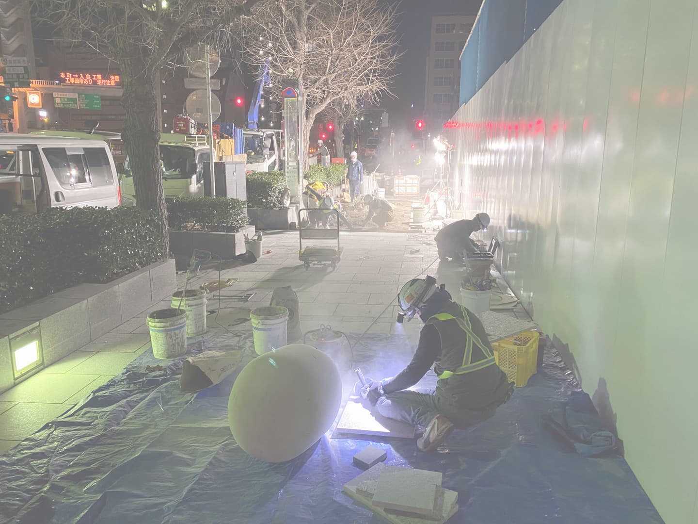 八重洲通り歩道復旧_湘南ロックガーデン