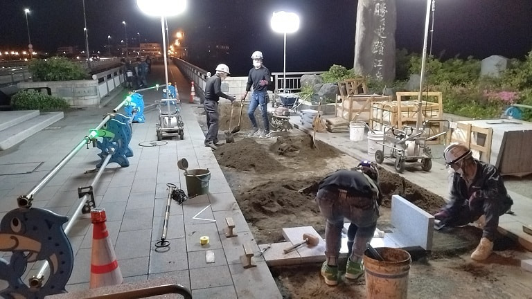 江ノ島弁天橋周辺歩道復旧_湘南ロックガーデン