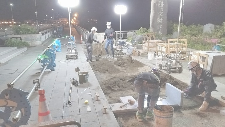 江ノ島弁天橋周辺歩道復旧_湘南ロックガーデン