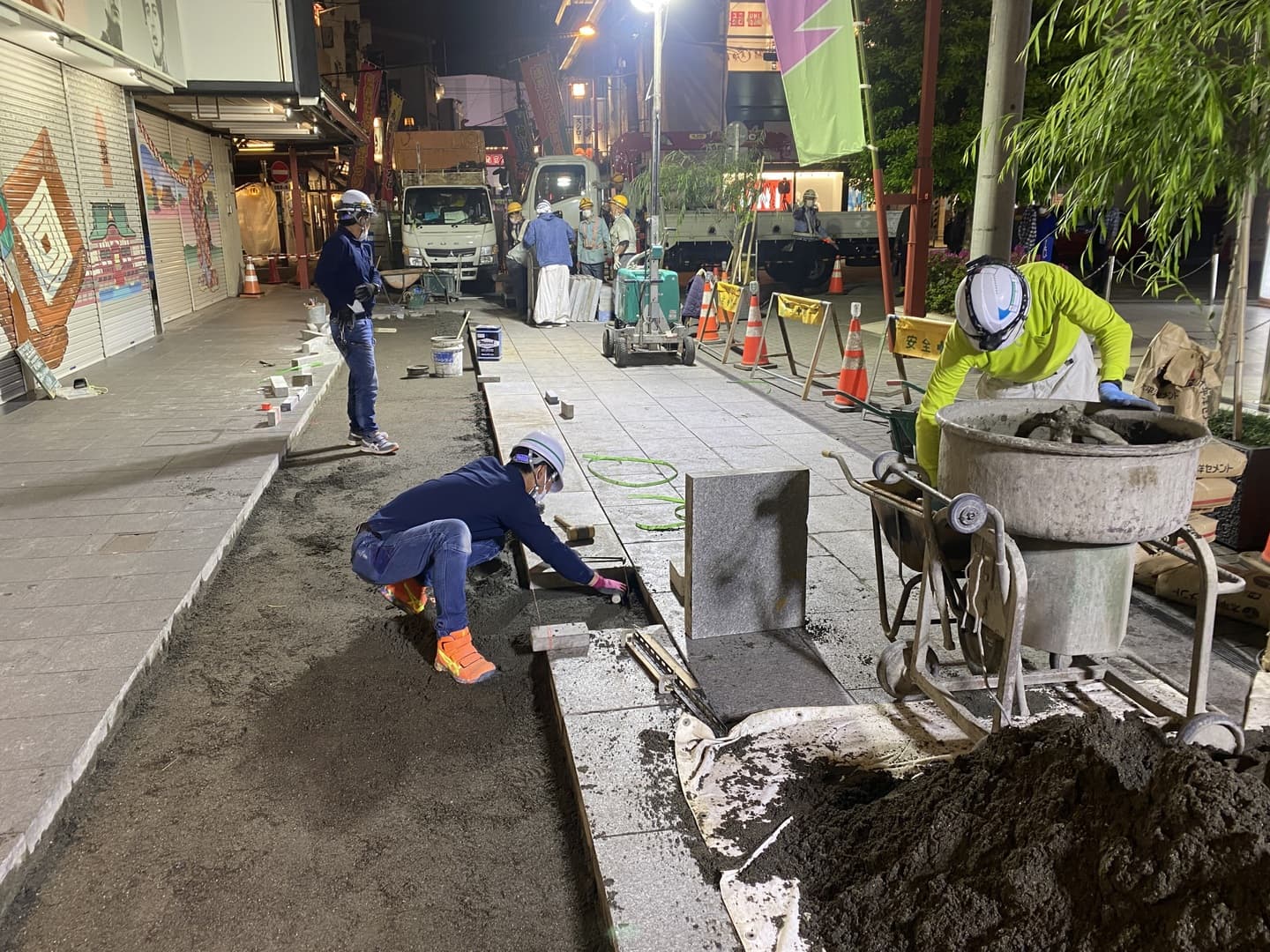 浅草寺奥山門周辺参道復旧_湘南ロックガーデン